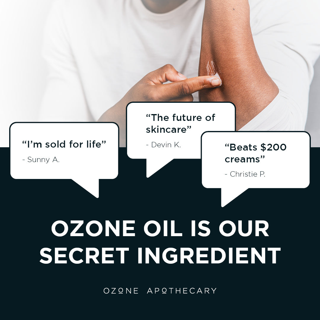 Ozonated sunflower seed oil secret ingredient infographic