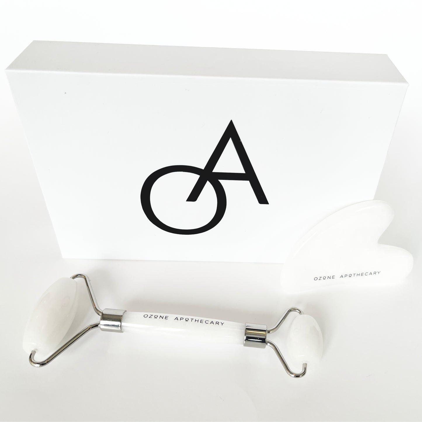 Jade Roller + Gua Sha Stone Facial Set