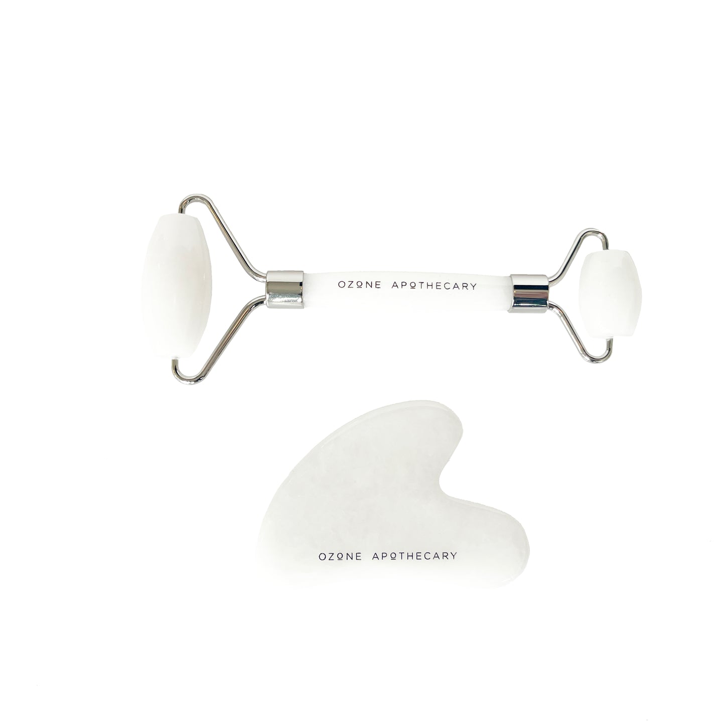 Jade Roller + Gua Sha Stone Facial Set