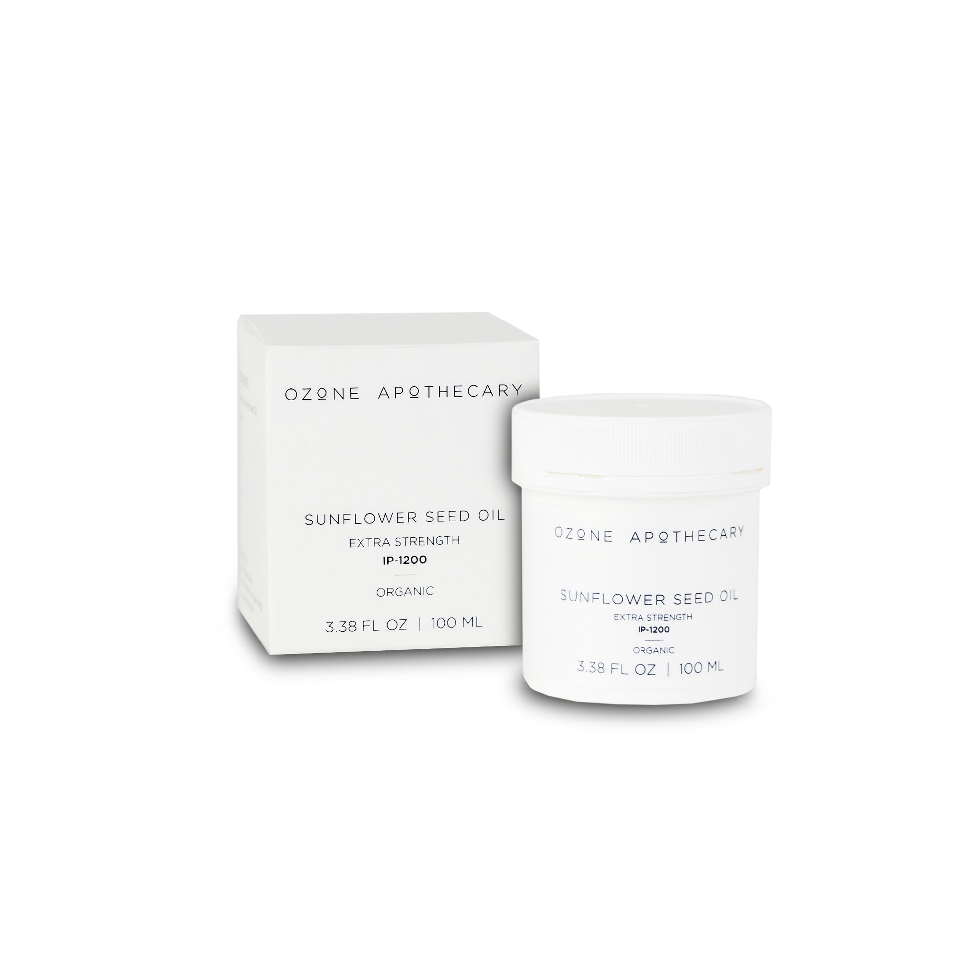 ozone sunflower seed oil box and jar