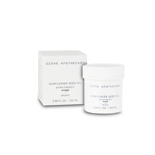 ozone sunflower seed oil box and jar