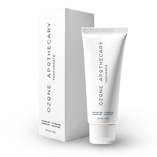 Ozone toothpaste box and bottle