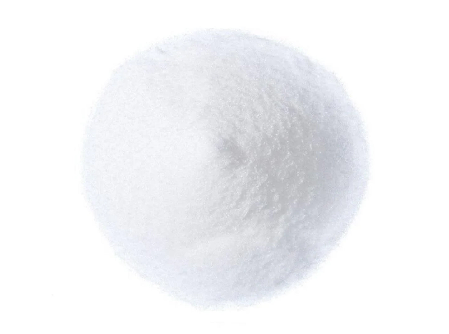 pile of white sodium citrate in overhead shot